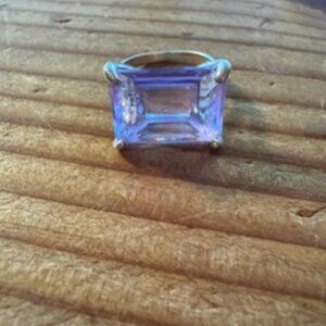 925 Sterling Silver Tanzanite Ring · Silver Gemstone Ring · Size 8.5